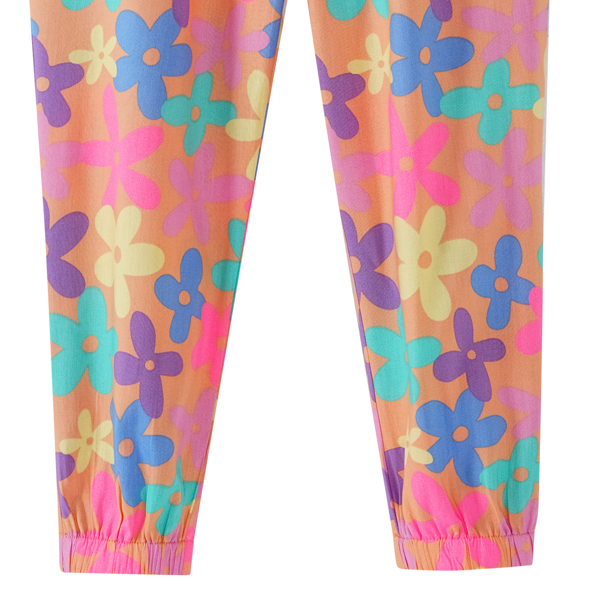 Topolino Mädchen Hose mit bunten Blumen hellorange