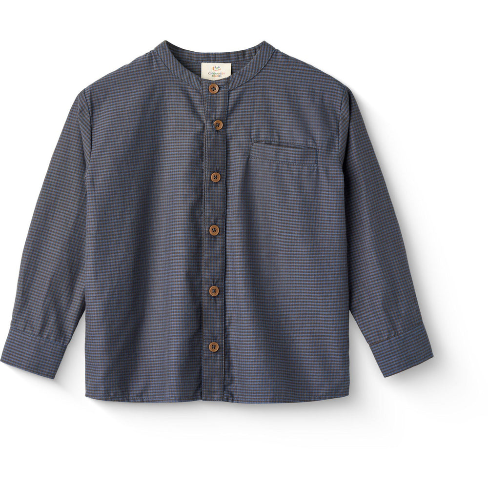 Køb COPENHAGEN COLORS Brown/Blue Check Comb. Check Skjorte W. Placket