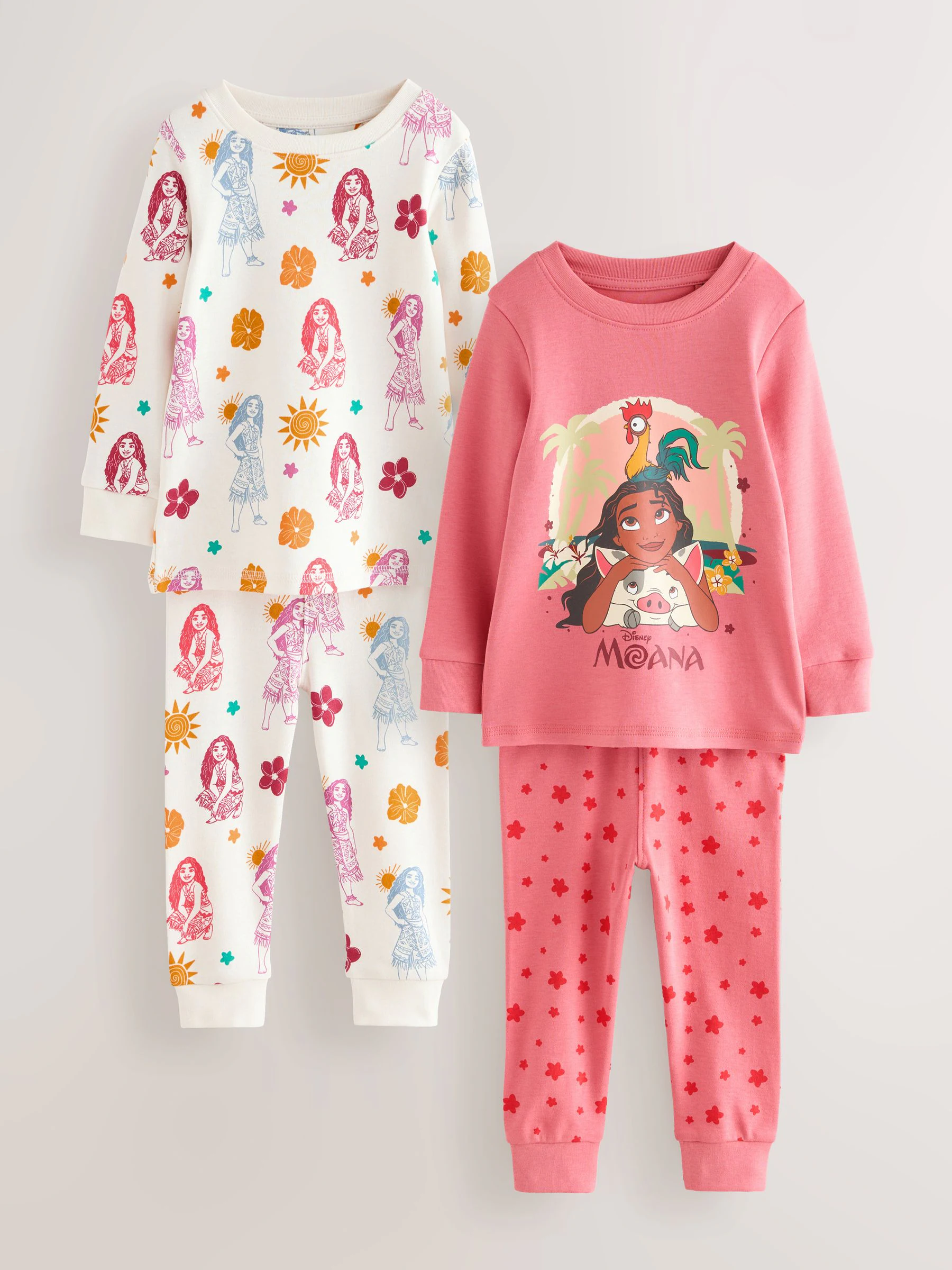 Rood/ecru - Moana Snuggle Pyjamas 2 Pack (9mths-10yrs)