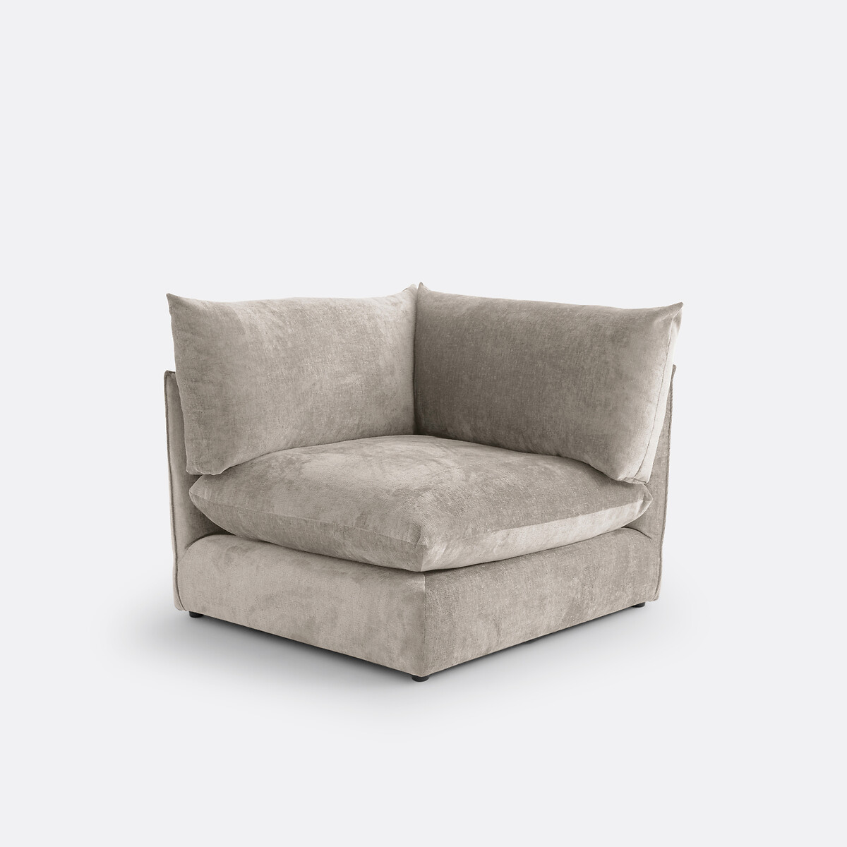 LA REDOUTE INTERIORS<br>Banco modular de getextureerd fluweel, Malo