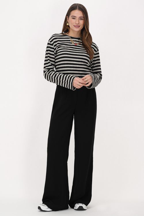Zwart-wit gestreepte longsleeve