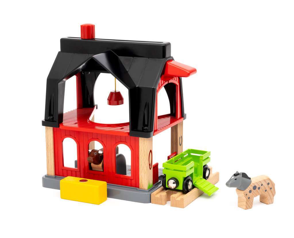 BRIO Spiel Tierscheune mit Heuwaggon