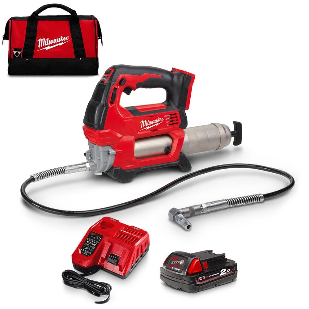 MILWAUKEE 18V 1 x 2.0Ah Grease Gun Kit M18GG-201B