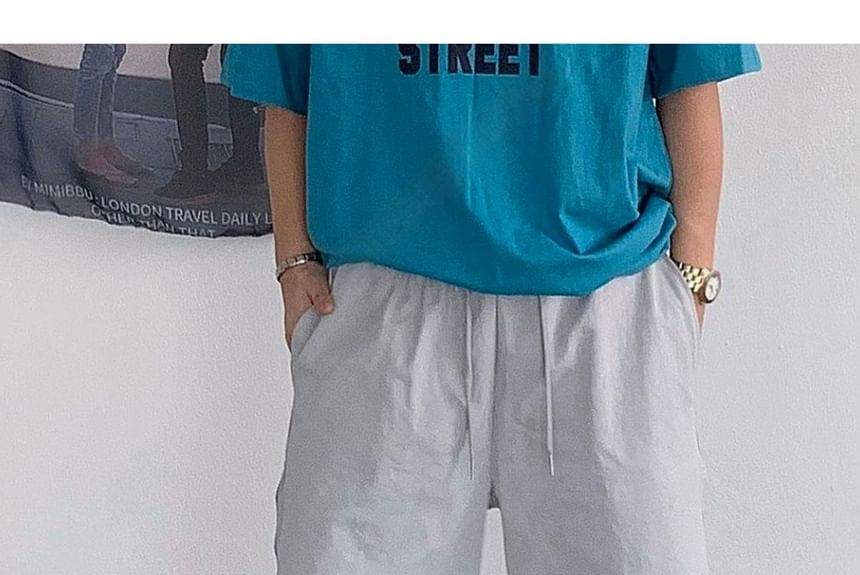 SeoulPop - Effen cargoshorts met trekkoordtaille