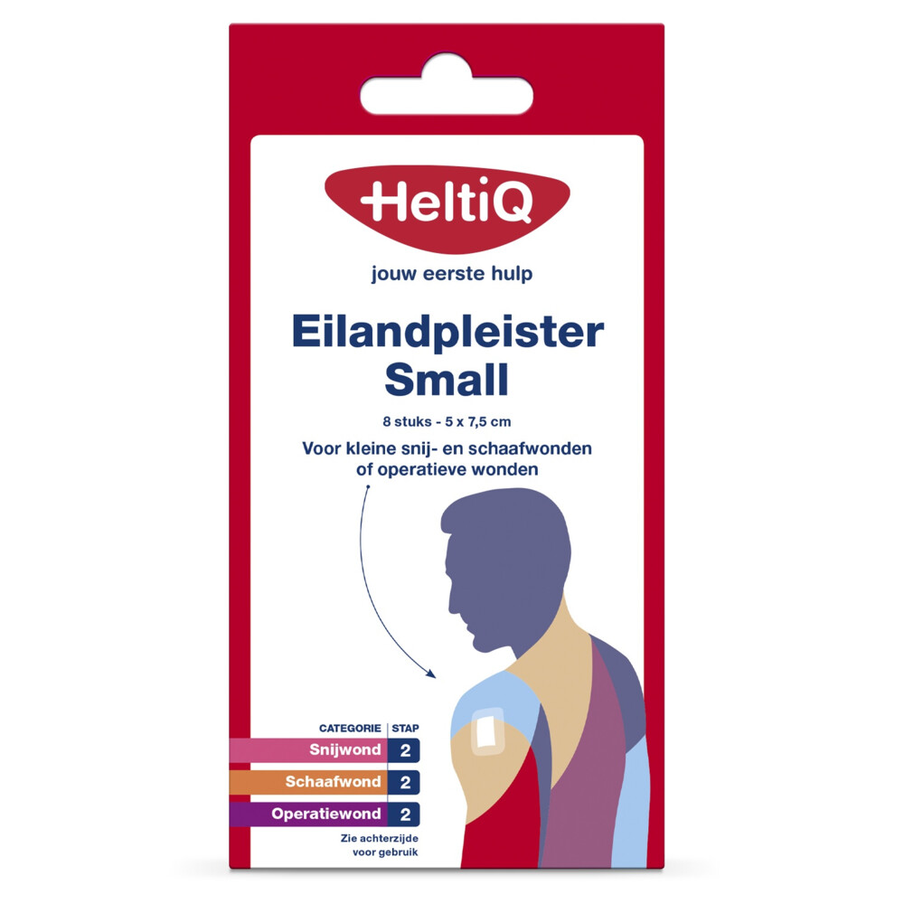 HeltiQ Eilandpleister Small 7,5 cm x 5 cm8 stuks
