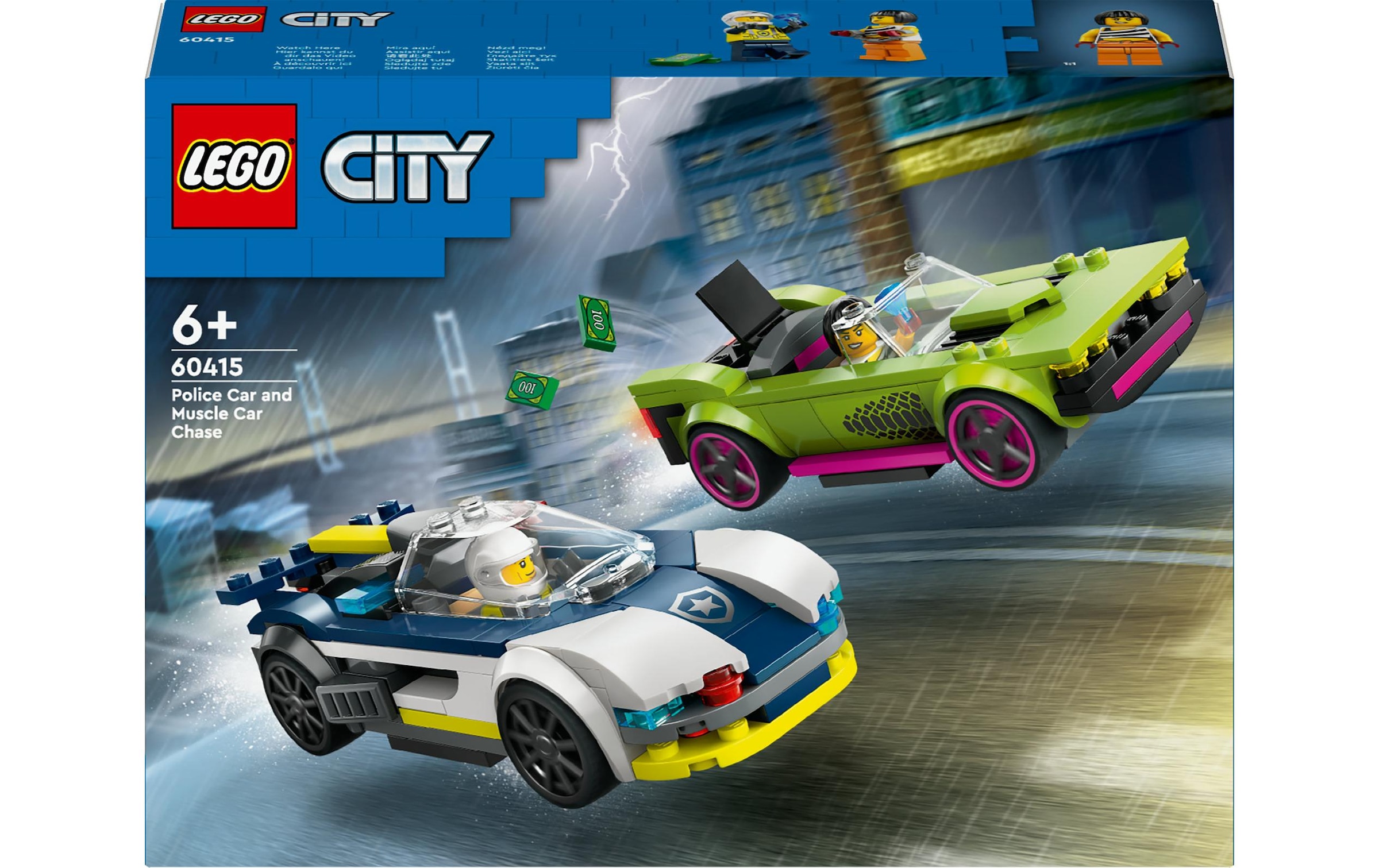 LEGO® Spielbausteine »Verfolgungsjagd mit Polizeiauto und Muscle Car 60415«