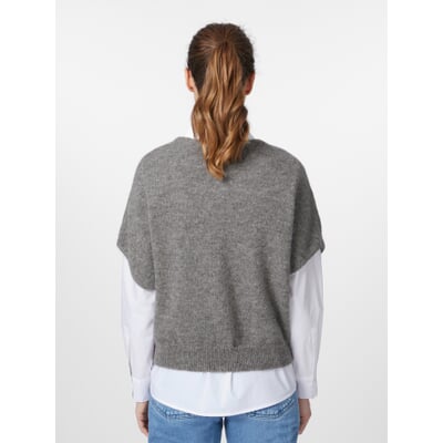 Damen-Strickpullunder, Grau