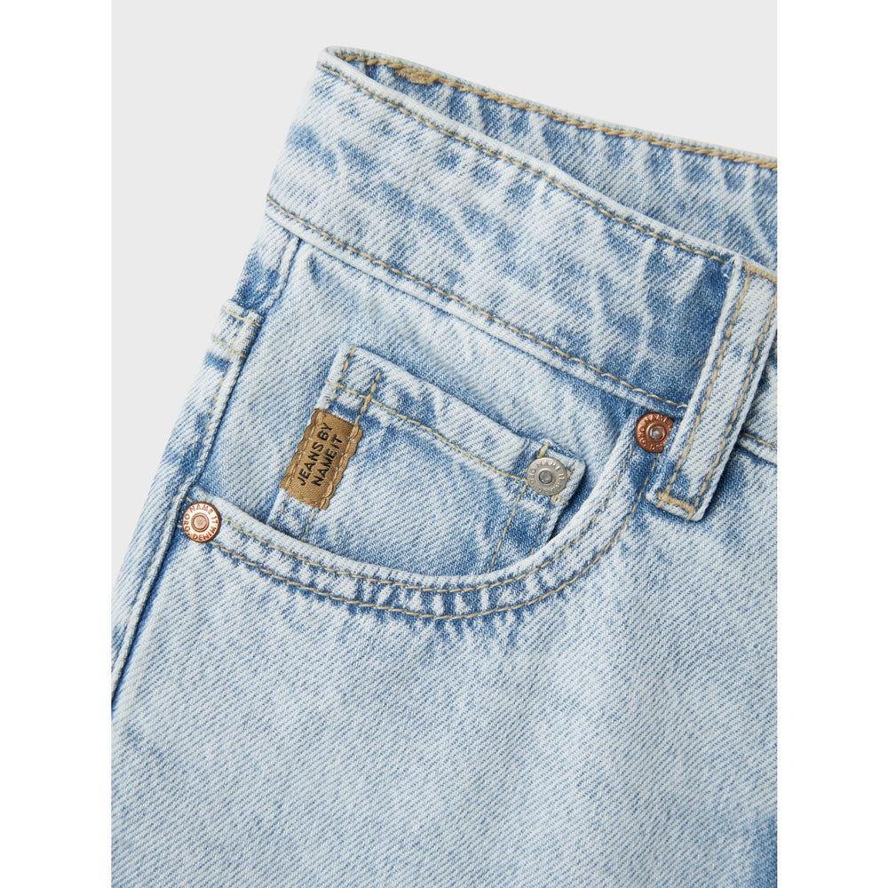 Køb Name It Light Blue Denim Ryan Straight Jeans Noos