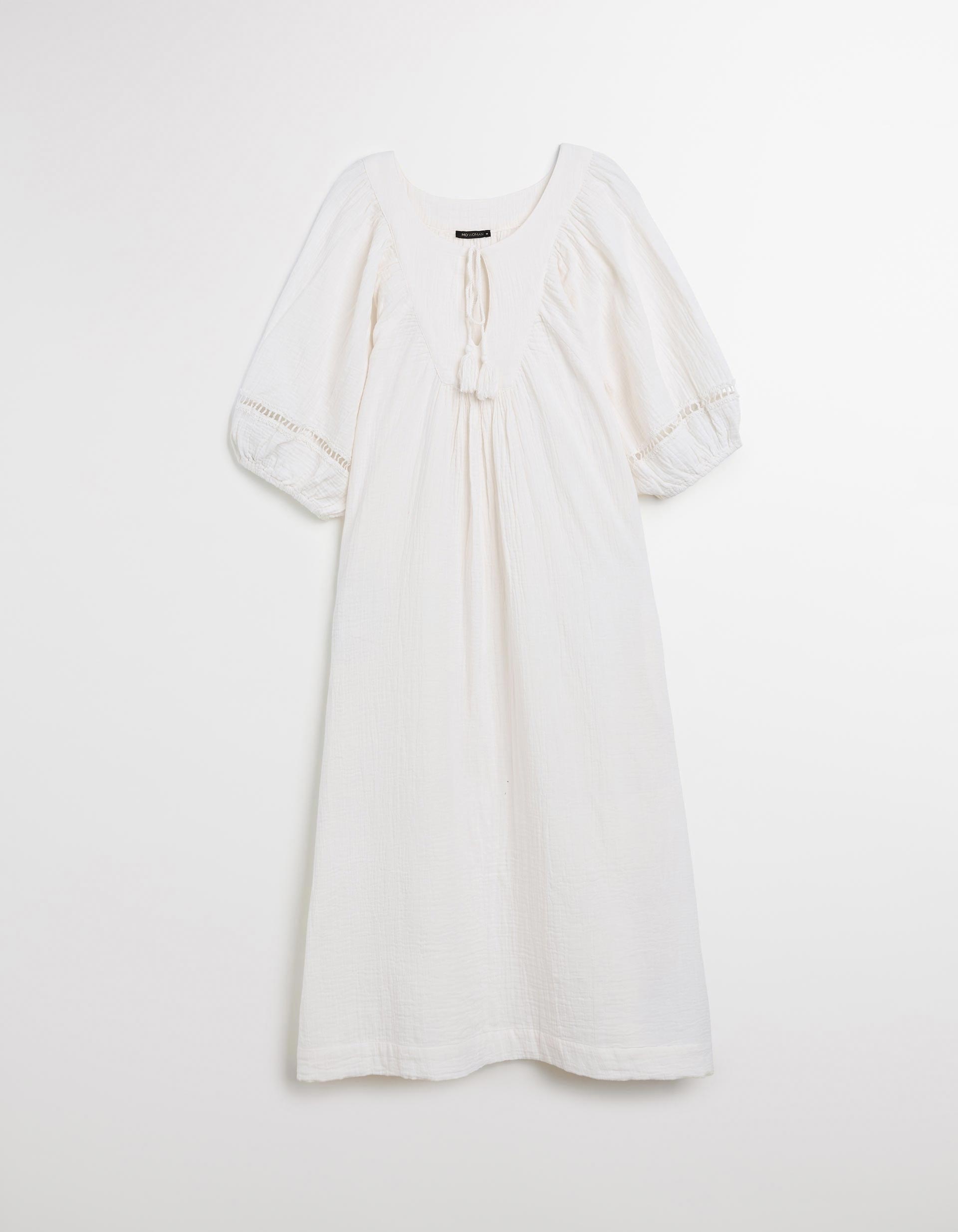 Vestido Comprido, Mulher, Bege Claro