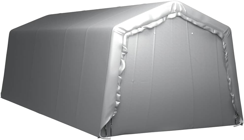 Lagerzelt UV-beständig Industriezelt Zelthalle Weidezelt Zelt Zeltgarage Foliengarage Unterstand Lagerhalle Stahl Grau 300 x 750 cm