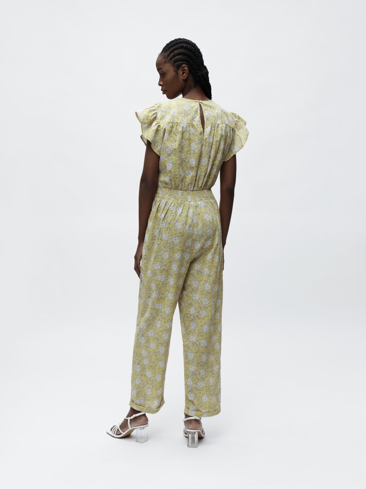 Macacão estampado - Tamanho Médio Amarelo