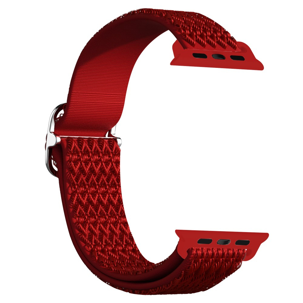 Apple Watch (49/46/45/44 mm) Elastisches Nylon Gummi Armband (Gelenkumfang: 160-230mm) - Rot