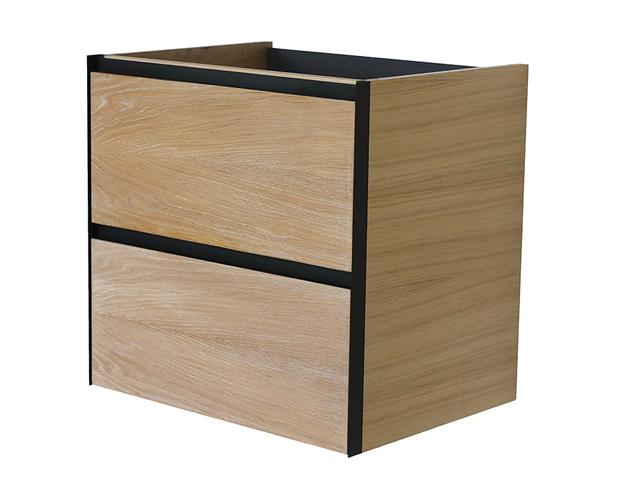Mueller Sakura wastafelonderkast 60x45,2cm naturel eiken/mat zwart