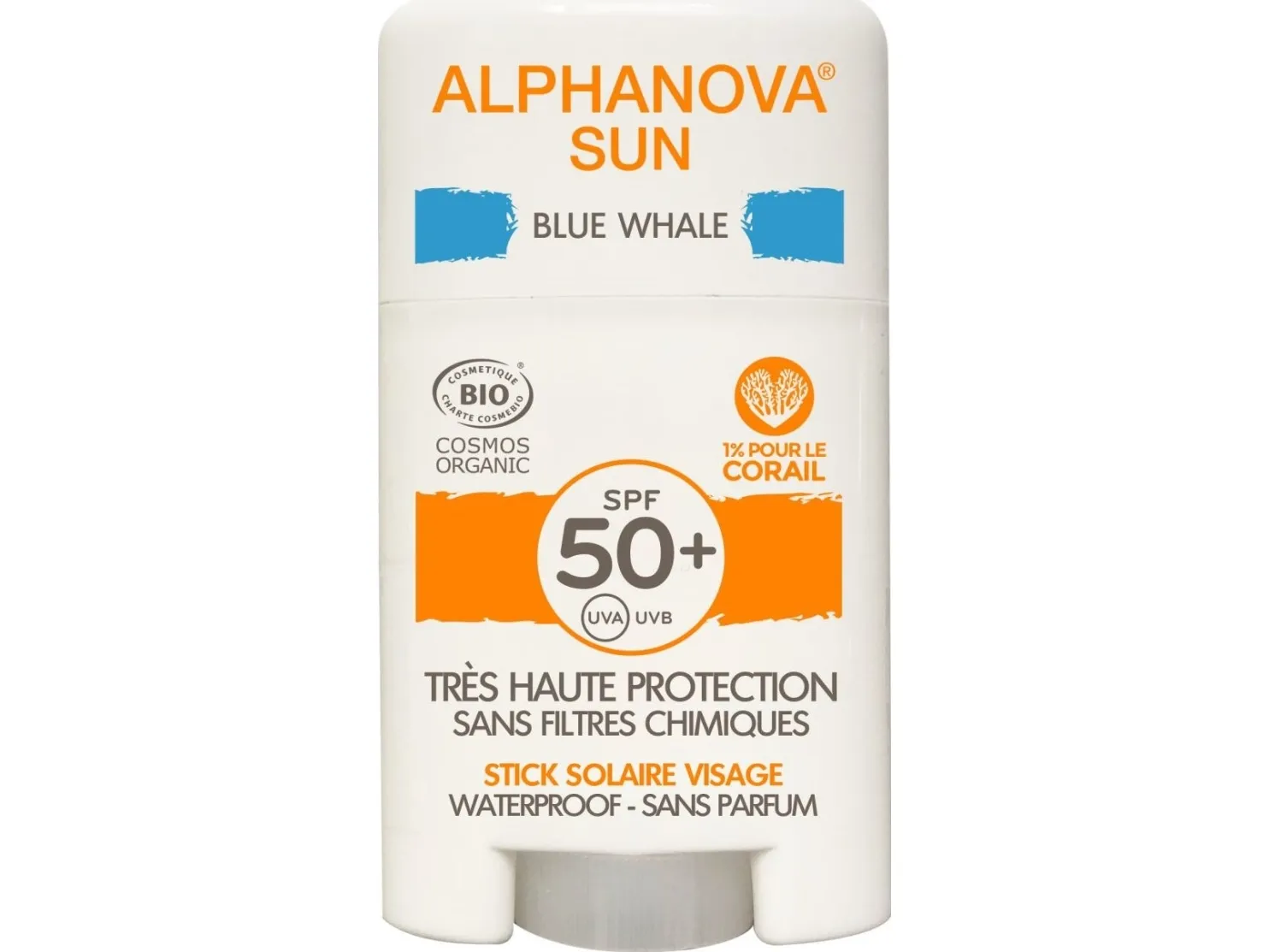 Alphanova Alphanova Sun, Creme z filtrem w sztyfcie, SPF50 , Blåhval, 12 g
