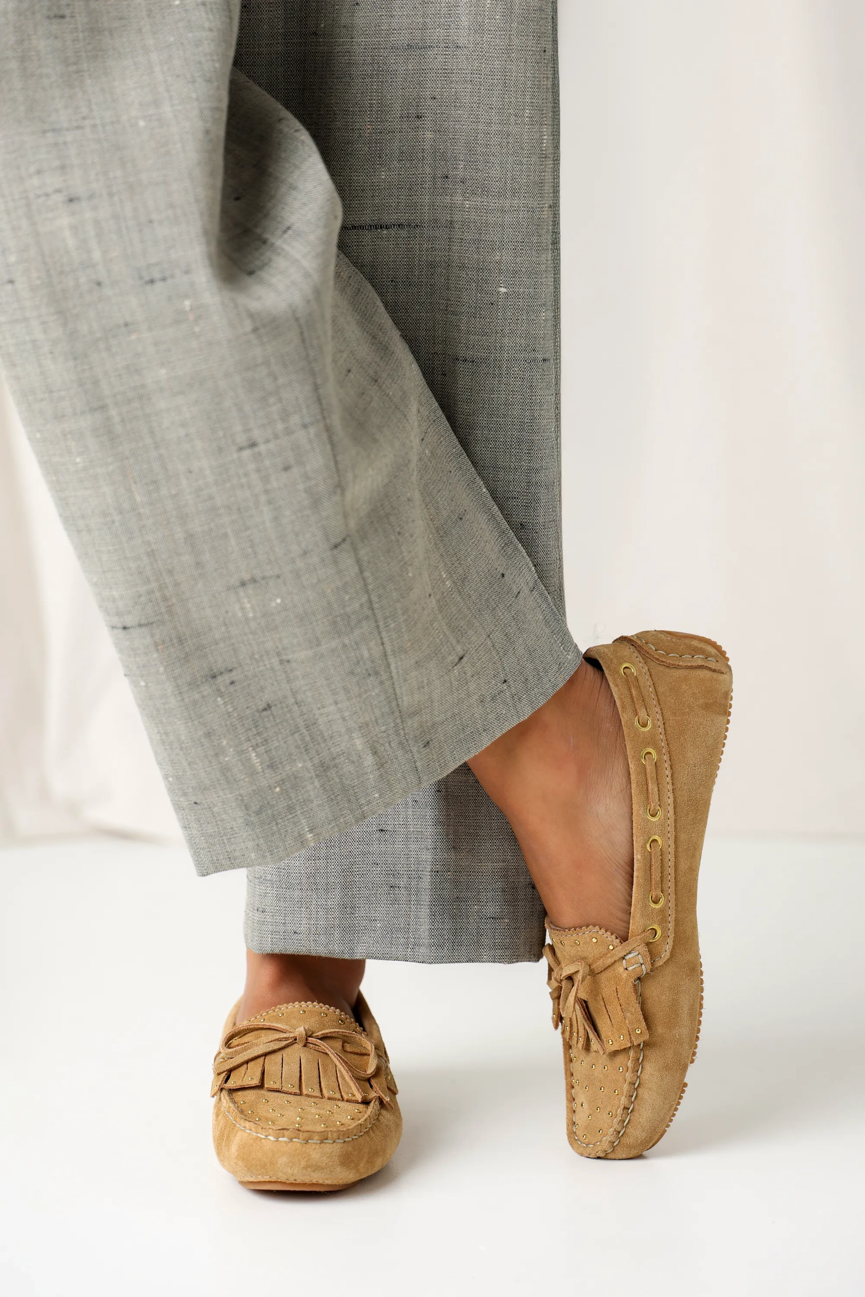 BILLY INDY  Moccasin suede Light Cognac