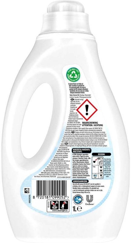 Robijn - Vloeibaar Wasmiddel - Stralend Wit - 20 Wasbeurten