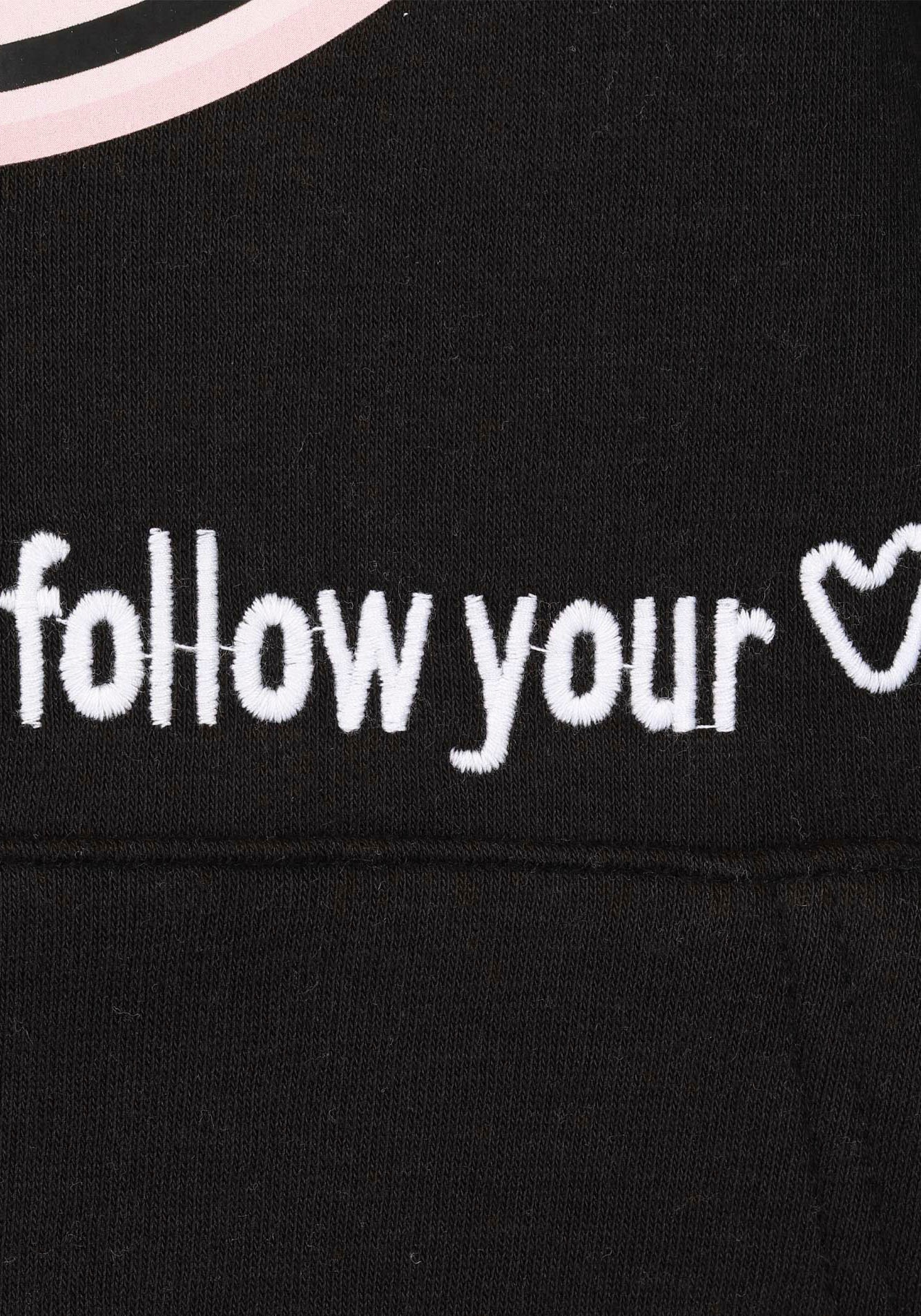 Zwillingsherz Hoodie , Kapuze, Langarm, Kängurutasche, Leo-Details, modisch