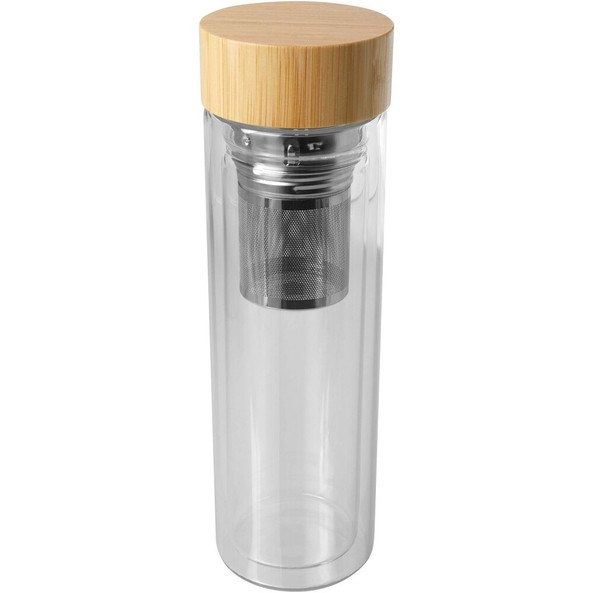PF Concept 100810 - Bouteille Infuseur en Verre Borosilicate avec Couvercle Bambou