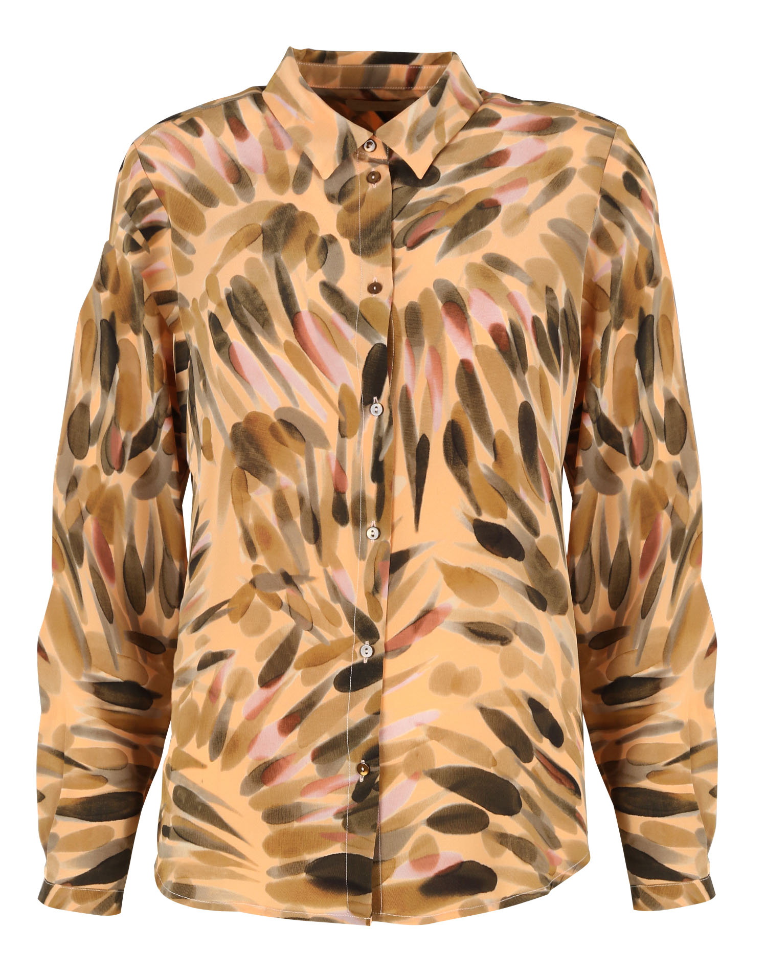 MEUDON - Chemise col classique imprimée en soie | Multicolore