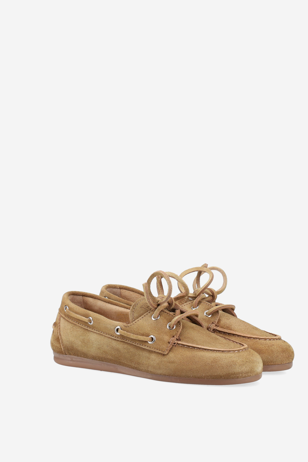 Brushed suede boat loafers
