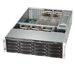 Supermicro SC836 BE1C-R1K23B - Rack-monterbar 3U - forstærket forlænger ATX - SATA/SAS - hot-swap 1200 Watt - sort
