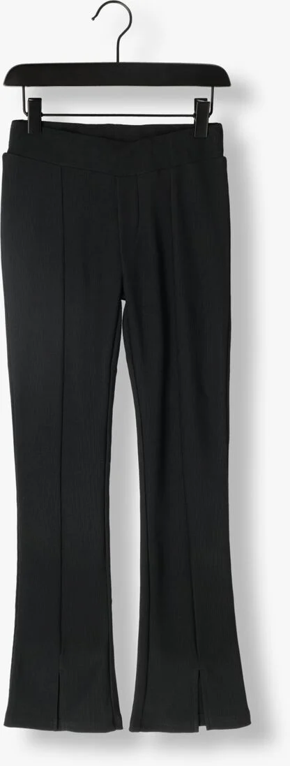 INDIAN BLUE JEANS zwarte indian blue jeans flared broek flared pants fancy rib