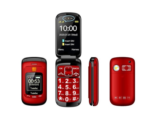 YONIS - Mafam f899: téléphone portable à clapet 2.4 pouces, grandes...