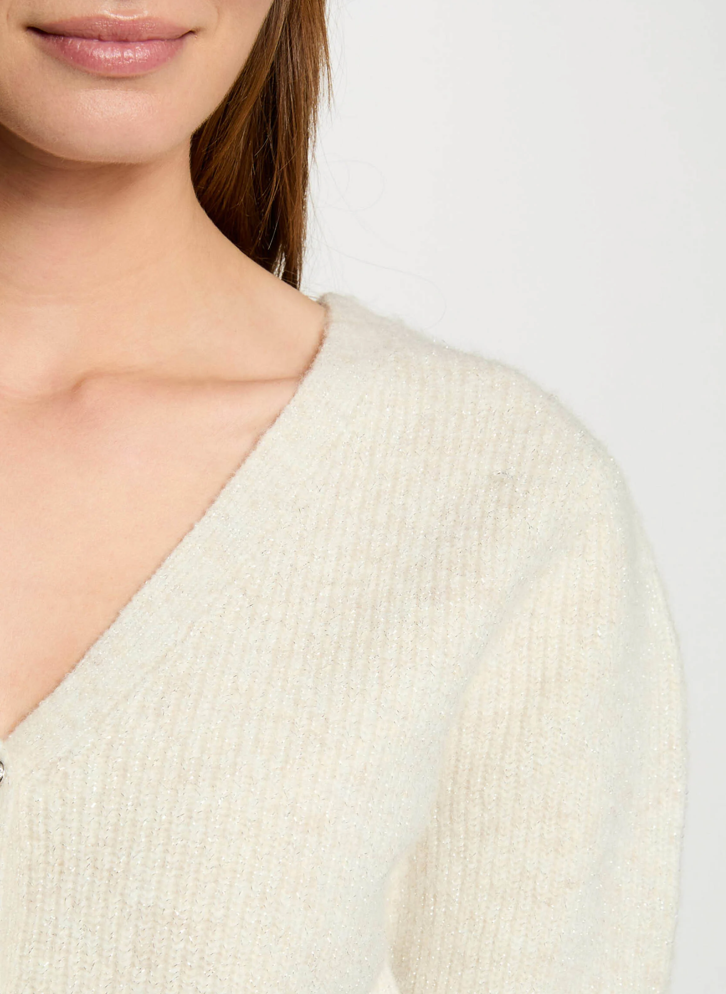 MIMO - Cardigan à col en V | Beige