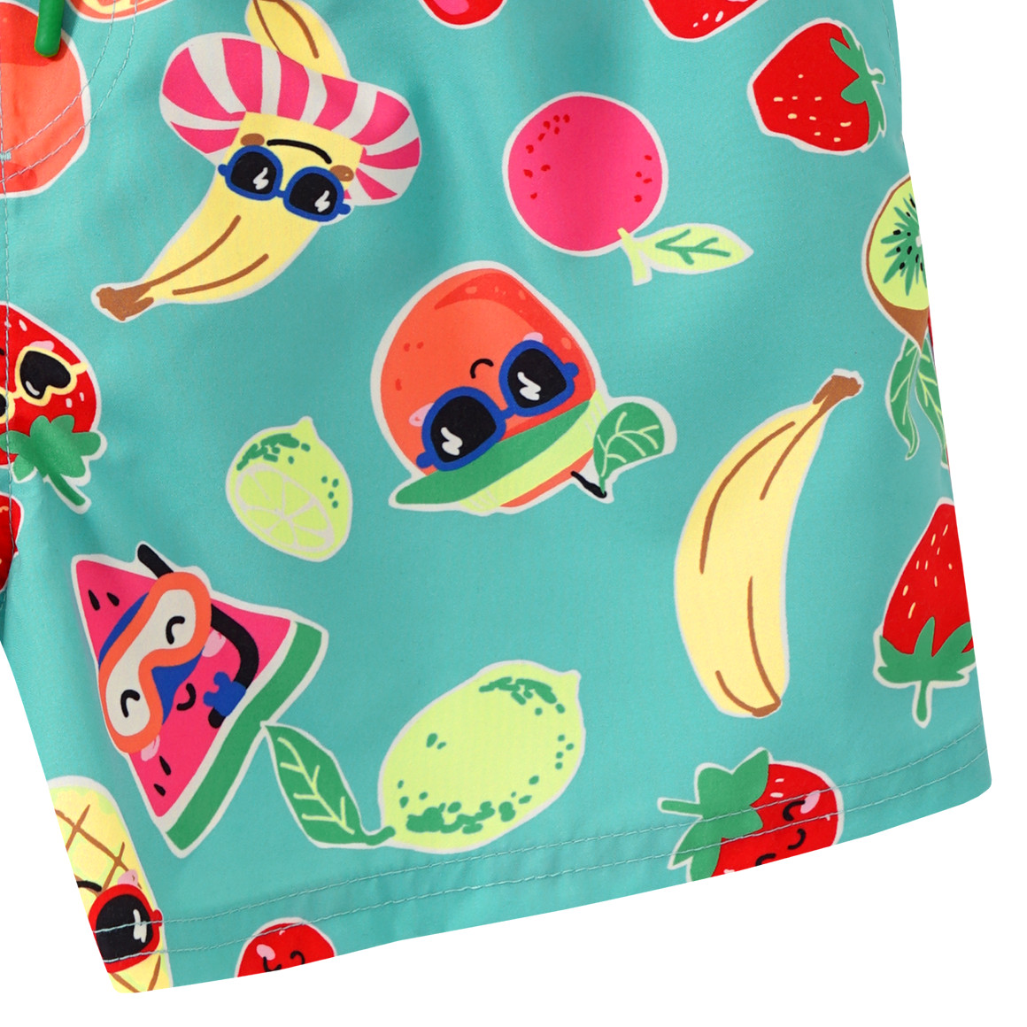 Famy Jungen Badeshorts mit Allover-Print helltürkis
