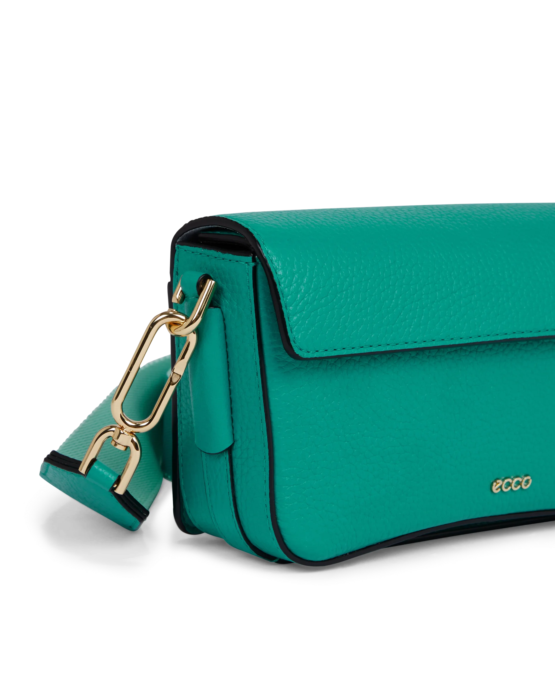 ECCO Pinch Bag Umhängetasche aus Leder Grün 13X25X7 cm