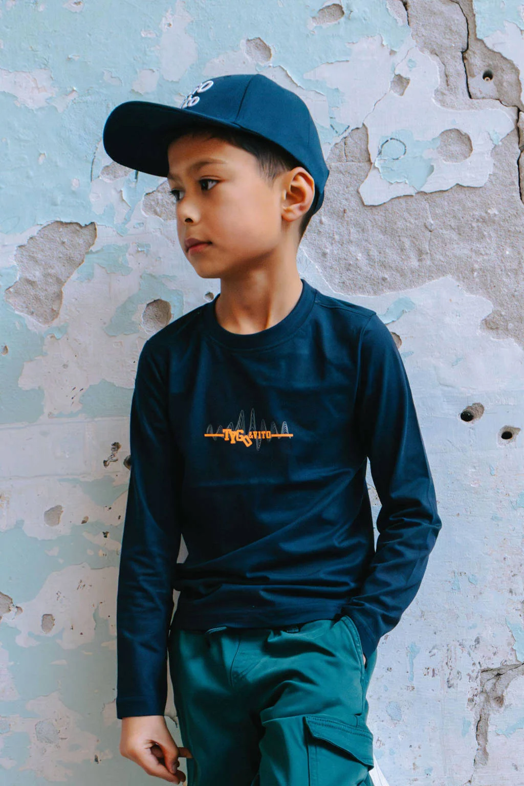TYGO & vito longsleeve donkerblauw