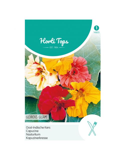 Hortitops Tropaeolum - Oost-Indische Kers Glorious Gleam - Bloemenzaden - 3 g