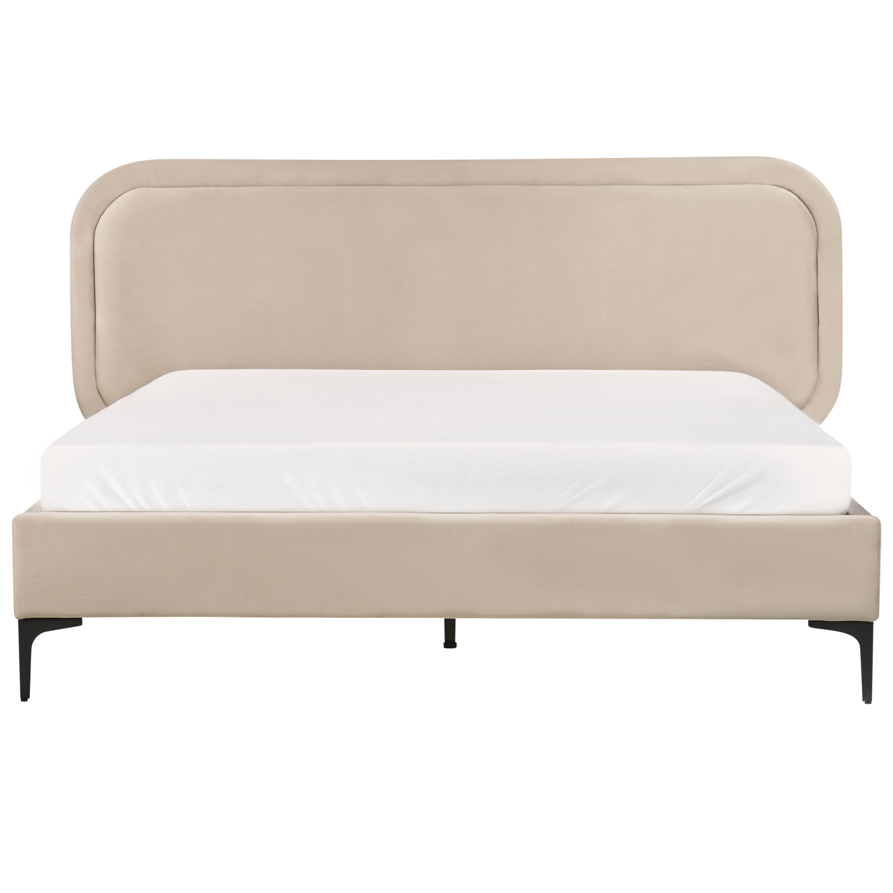 Beliani - SUZETTE - Tweepersoonsbed - Taupe - 140 x 200 cm - Polyester