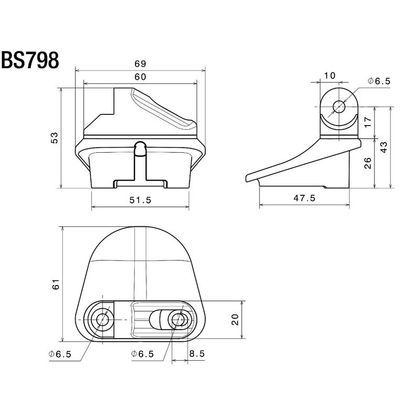 Support Rétroviseur Rizoma adaptateur rétroviseur BS798B - Noir