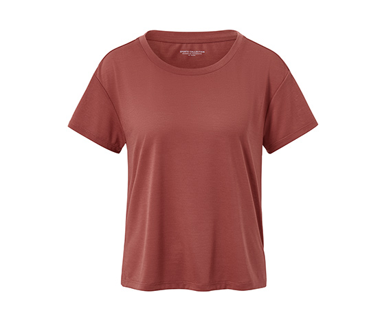 2-in-1-Kurzarm-Sportshirt, terrakotta