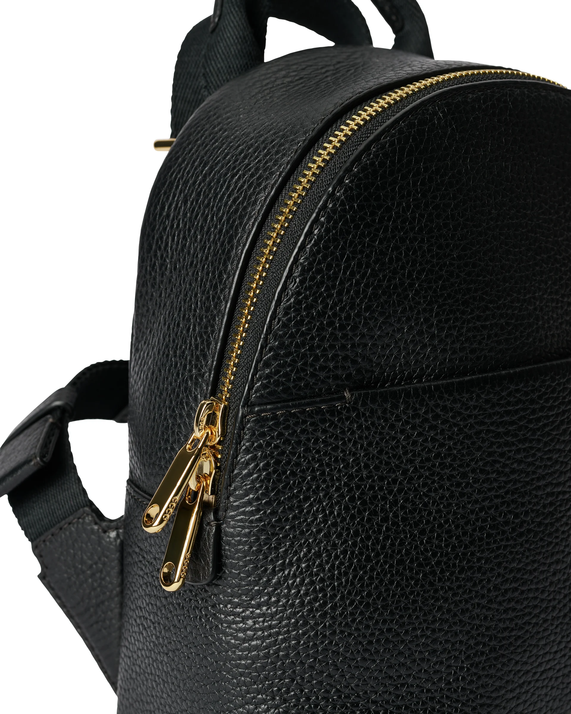 ECCO Round Pack Rucksack aus Leder Schwarz 23X20,5X10,5 cm