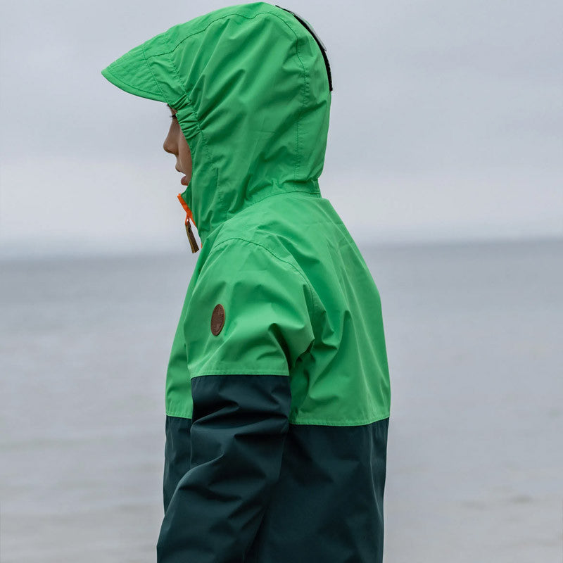 Kinder Puck Regenjacke sea moss