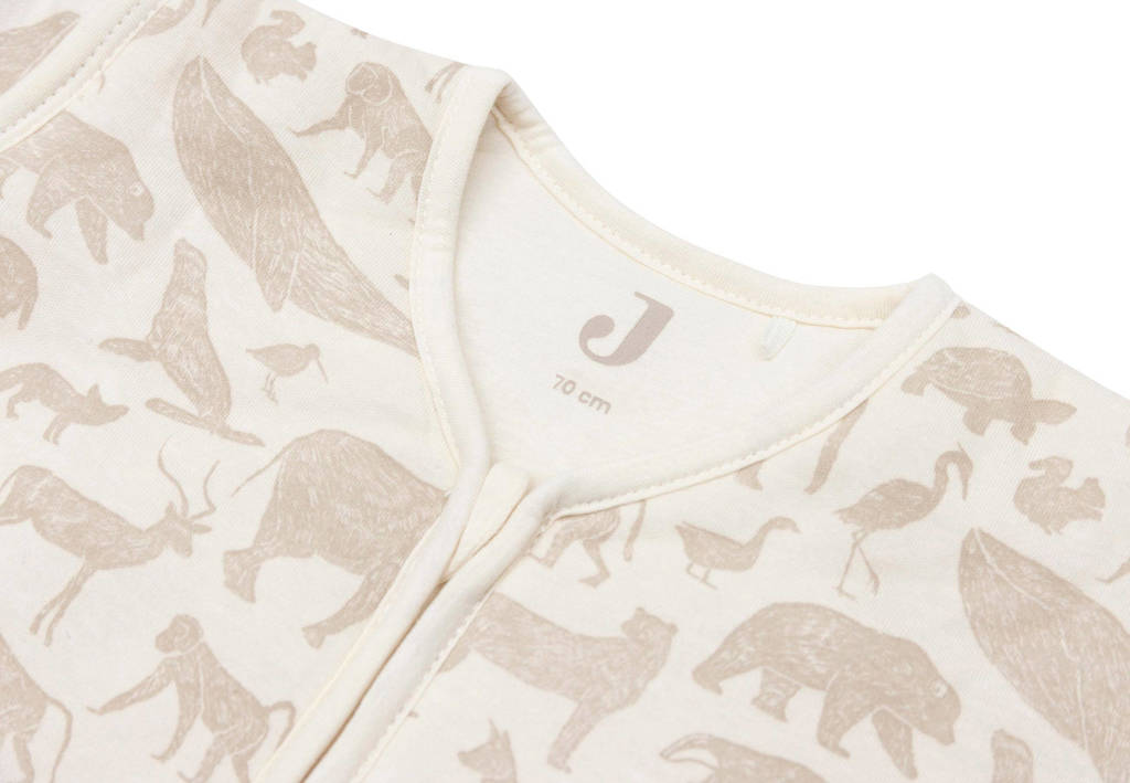 Slaapzak valt superbaby slaapzak met afritsbare mouw Animals - Nougat