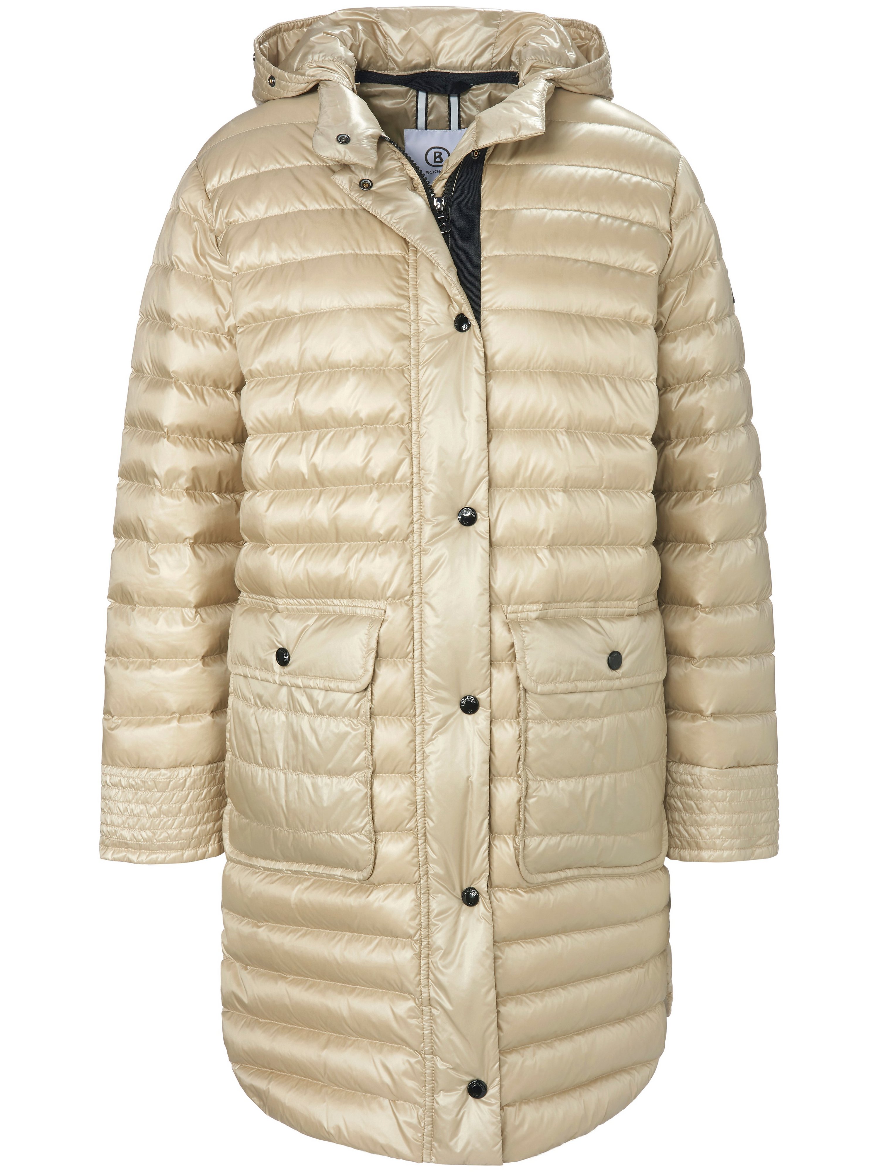 Long-Daunen-Steppjacke