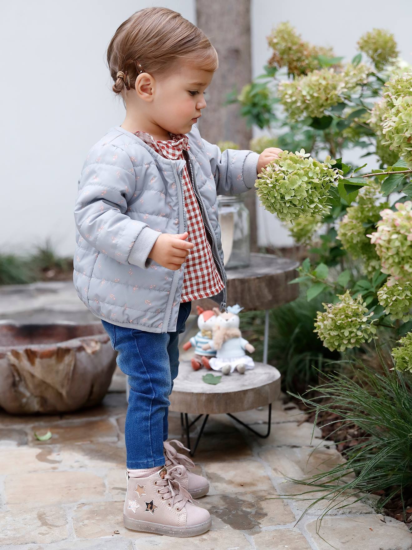 Parka 3 em 1 para bebê menina, azul escuro liso