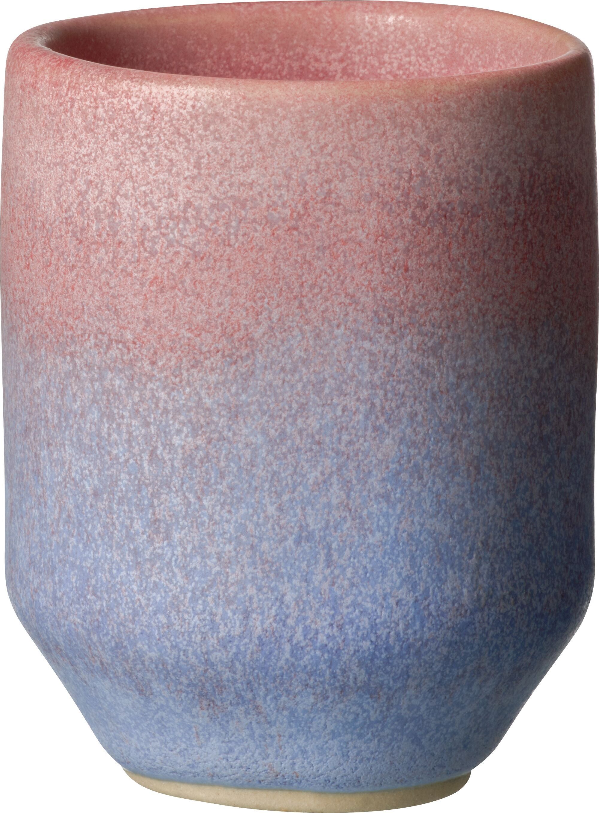 SPHERE Espressobecher - Hellblau, Rosa / H: 6.0 cm