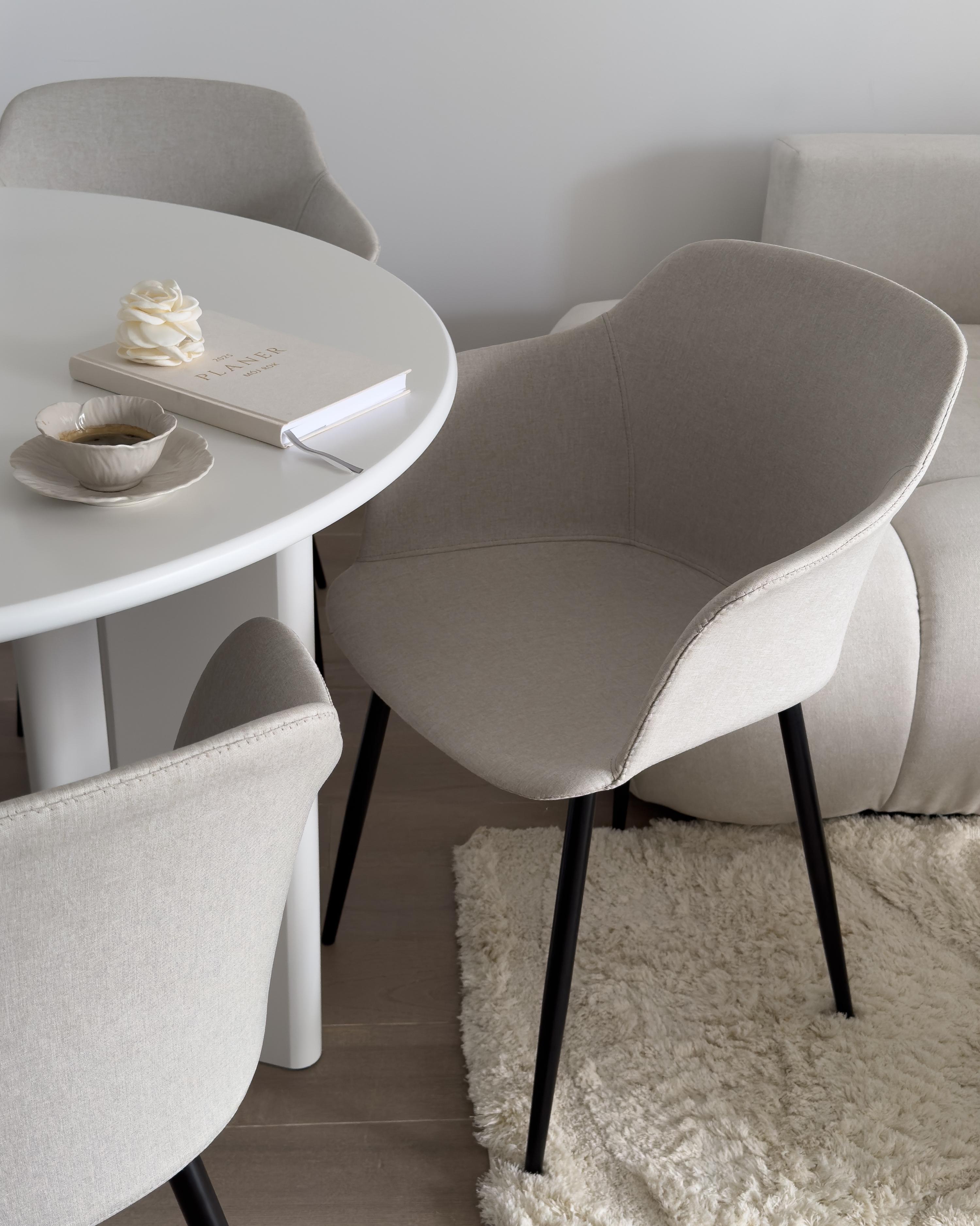 Set van 2 eetkamerstoelen ELIM Lichtbeige