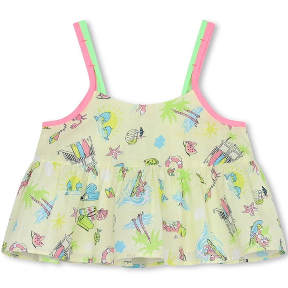 Straw Yellow Top - Billieblush → Luksusbaby.dk