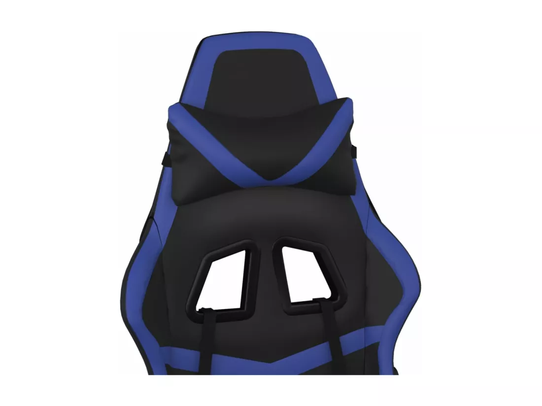 Chaise de jeu de massage Noir et bleu Similicuir