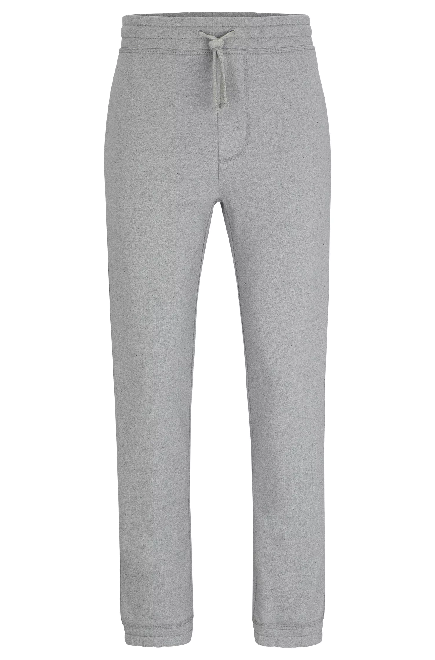 Calça de fato de treino BOSS laranja, corte relaxado, em algodão felpudo francês.