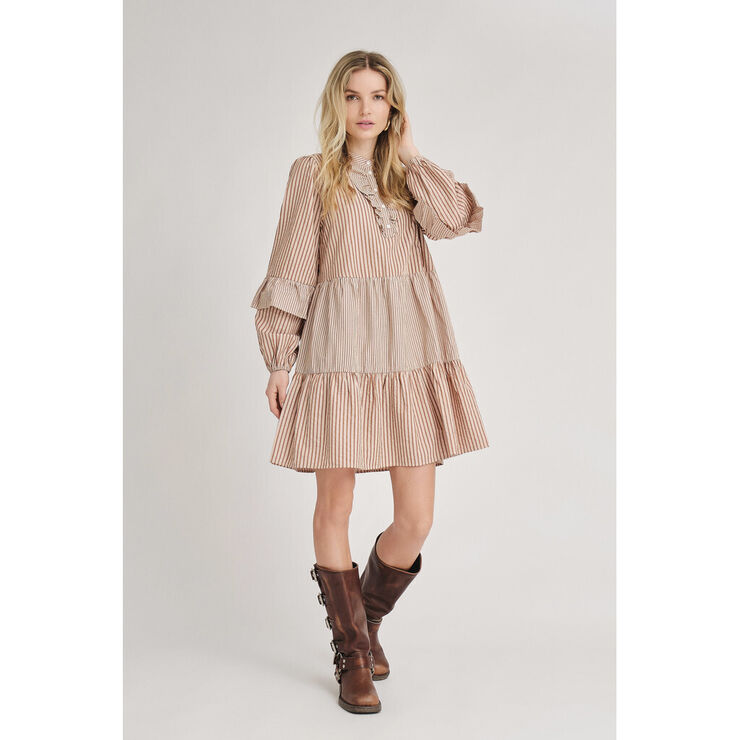 A-VIEW Karin dress Brown/white