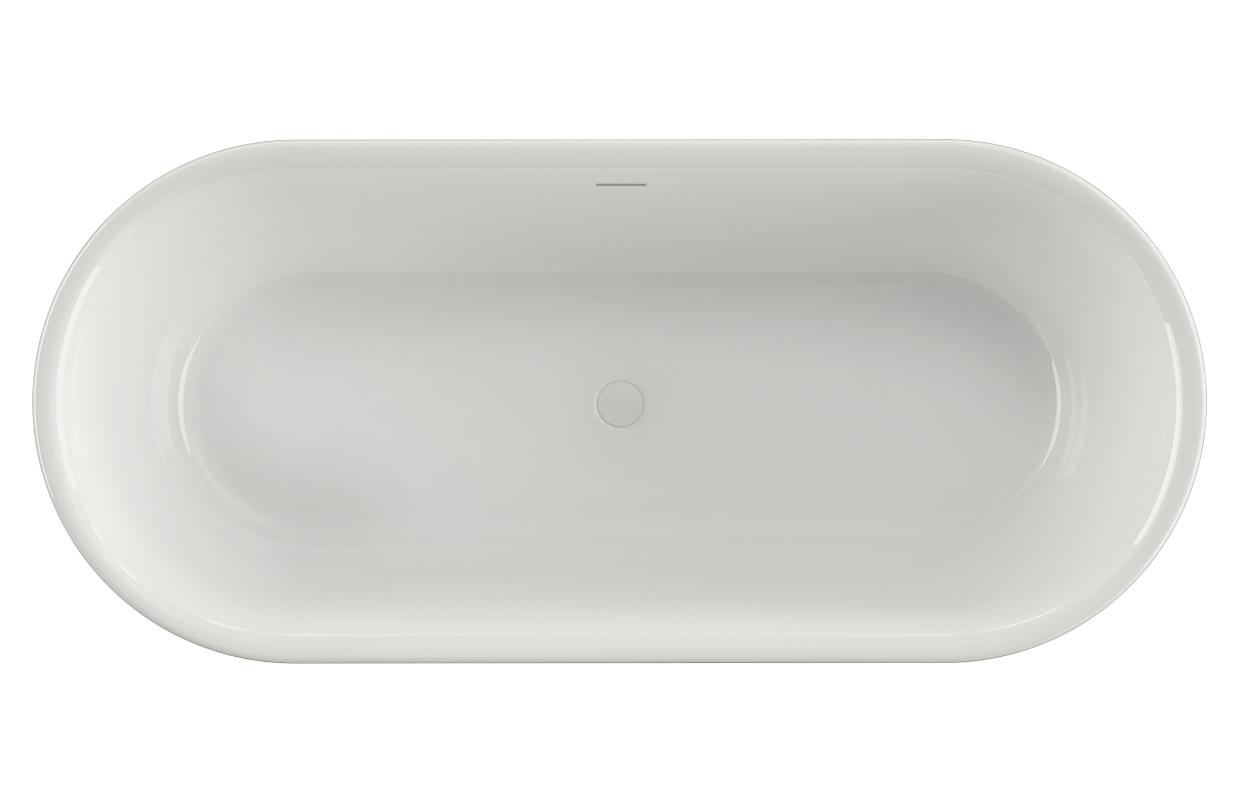 Xenz Friso vrijstand bad acryl 180x80x60cm met badvulcombinatie wit mat
