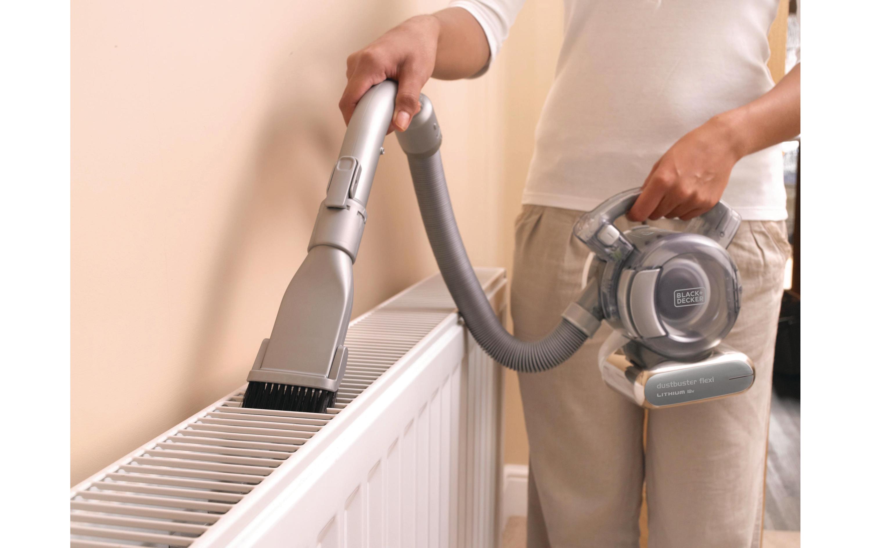 Akku-Handsauger Dustbuster Flexi Silber<br>Portabler Akku-Staubsauger mit Schnellladefunktion