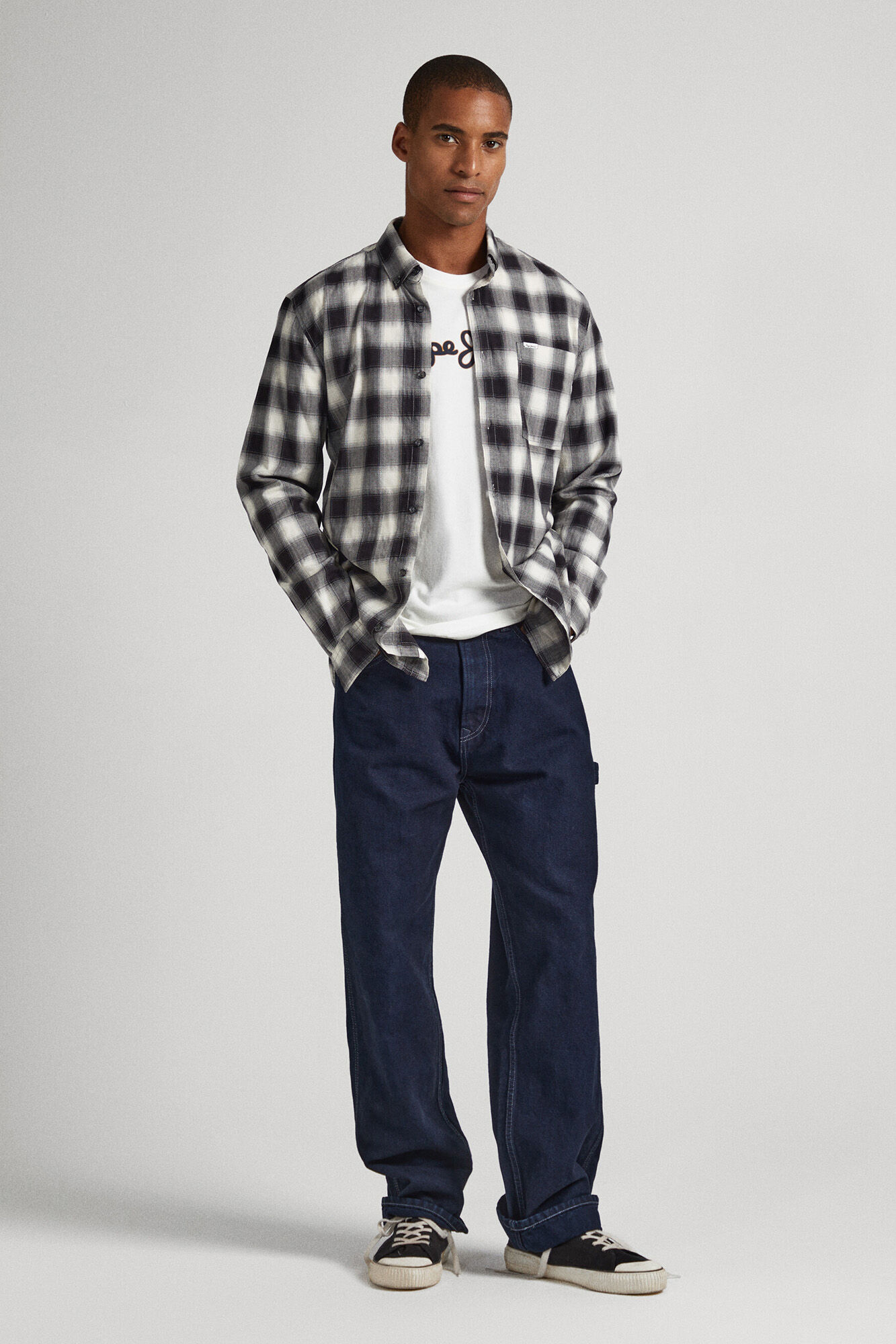 Camisa xadrez de algodão