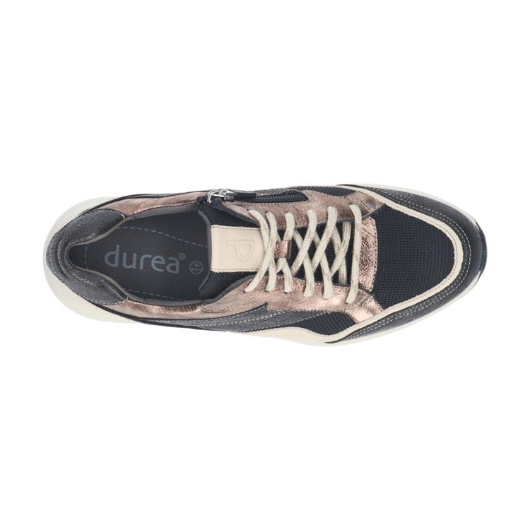 Durea 6308 wijdte H ZWART/BEIGE/GOUD
